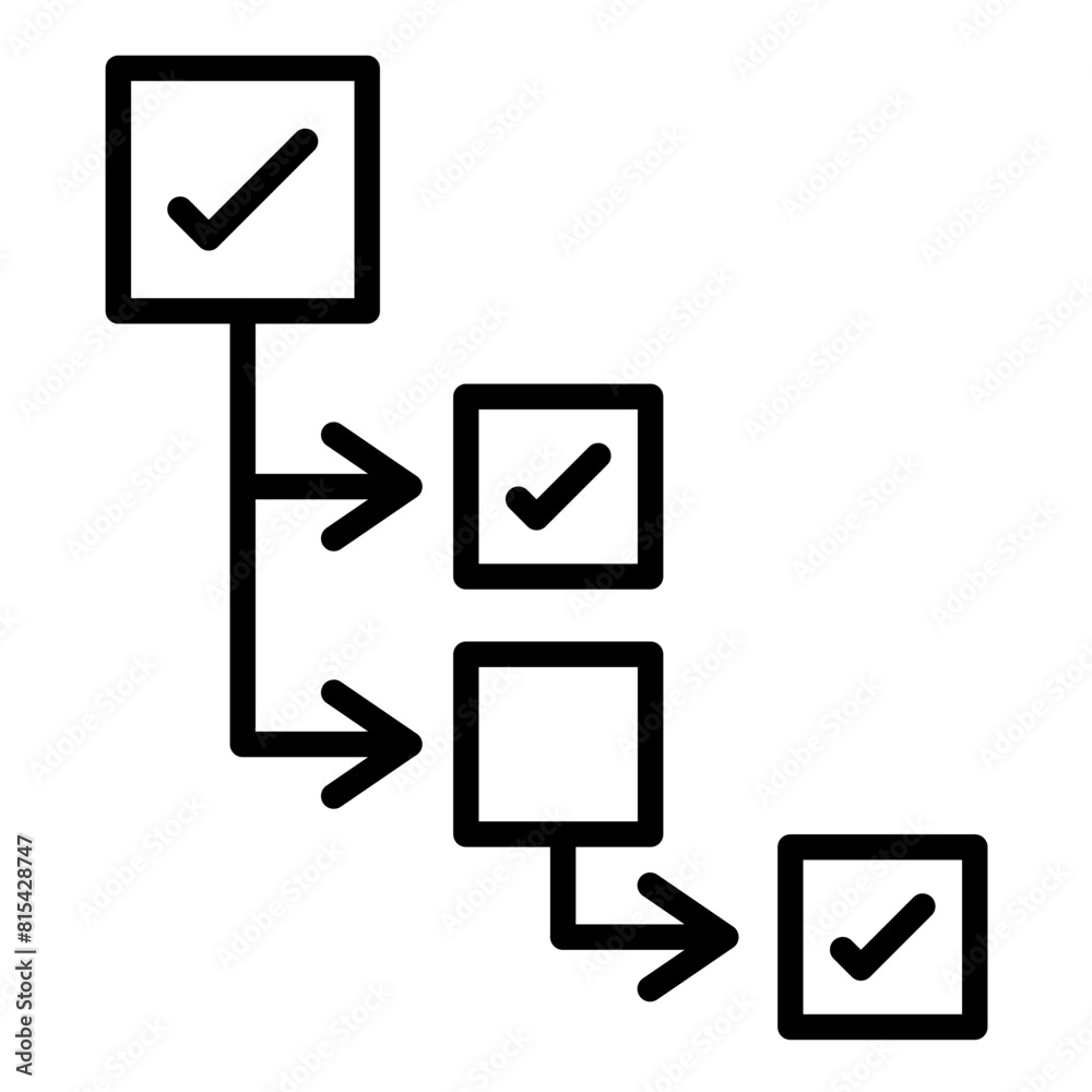 Task Dependency vector icon. Can be used for Project Assesment iconset.
