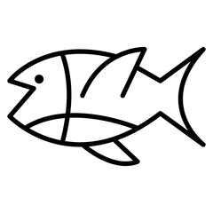 Poster - Fish vector icon. Can be used for Vacation and Tourism iconset.