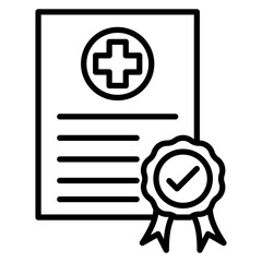 Poster - Medical Certificate vector icon. Can be used for Vacation and Tourism iconset.