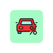 Auto loan line icon. Percent, interest, car. Loan concept. Can be used for topics like banking, leasing, interest rate