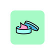 Line icon of facial cream. Moisturizer, lotion, balm. Make-up concept. For topics like beauty, skincare, cosmetic