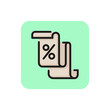 Loan agreement line icon. Contract, interest, document. Loan concept. Can be used for topics like banking, interest rate, finance.