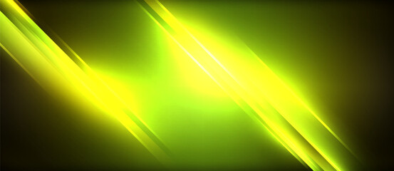 Aufkleber - Electric blue and green lights illuminate a dark sky, creating an artistic pattern on a black background resembling a terrestrial plant. Gas adds depth to the event