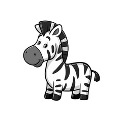 Wall Mural - Zebra Doodle Art: Striking Sketch of a Striped Zoo Animal