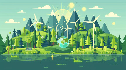 clean energy, environmental friendly, clean power, wind power, earth, environmental background