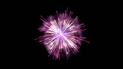 Wall Mural - 3d illustration. abstract realistic animation firework colorful.