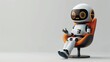 © nicole - Customer Care in the Future: 3D Illustration of a Cute Robot Engaging in Customer Service