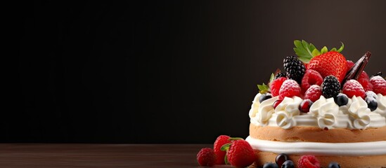 Wall Mural - Delicious cake with copy space image