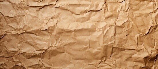 Poster - An image of a crumpled brown paper with empty space for copying. Creative banner. Copyspace image
