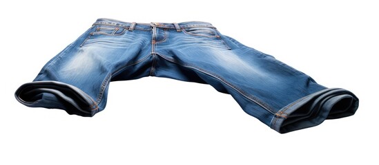 Aufkleber - A copy space image featuring jeans isolated on a white background complete with a clipping path