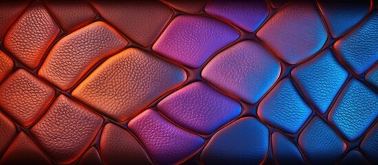 Aufkleber - An abstract leather texture with colorful stitches creating a visually appealing background and texture for design purposes Copy space image