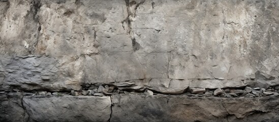 Poster - Aged and rugged granite texture in the backdrop resembling a natural combination of cement and stone Providing a copy space image with a banner like appearance complemented by a grungy concrete wall