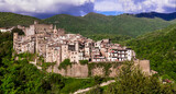 Fototapeta Most - scenic traditional medieval villages and castles of Italy - beautiful town San Gregorio da Sassola, Lazio region