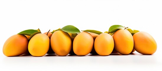 Poster - A copy space image of mangos placed on a clean white background