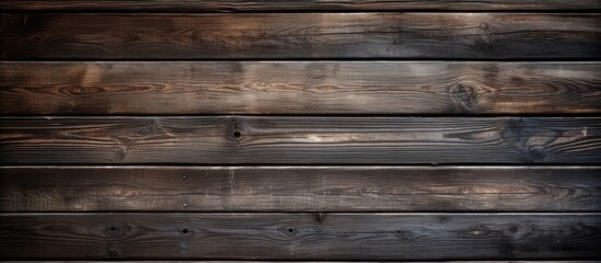 Poster - A copy space image showcasing the rustic appeal of dark wood planks