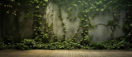 Poster - A space with ivy as a backdrop for a copy space image