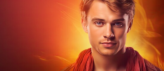 Poster - Copy space image of a youthful and attractive man captured in a portrait against a vibrant colored background