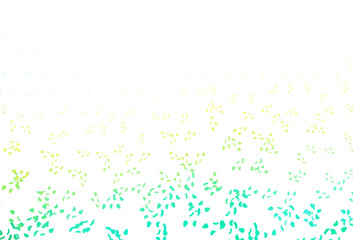 Poster - light blue, yellow vector background with abstract forms.