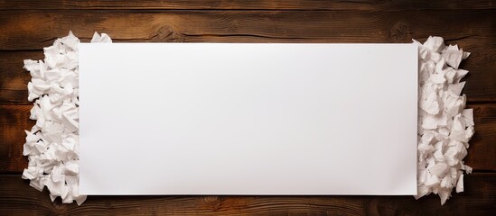 Poster - Copy space image of a wooden background with white notes paper