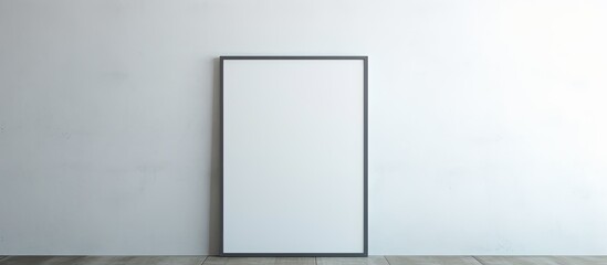 Leinwandbilder - A white wall with a photo frame that provides space for an image. Creative banner. Copyspace image