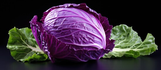 Poster - A vibrant red cabbage with ample space for copy in the image