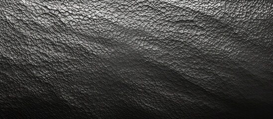Leinwandbilder - A copy space image with a textured pattern background in black and silver depicting a stainless steel texture