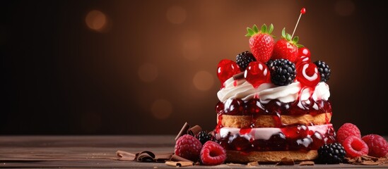 Aufkleber - Delicious cake with copy space image