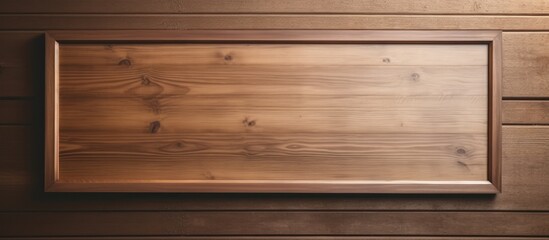 Poster - A mockup of a picture frame design featuring an empty photo placed on a wooden background providing ample space for showcasing images