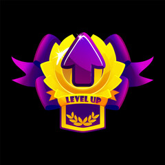 Wall Mural - Level UP award badge, Medal of the achievement