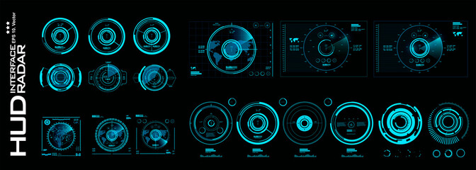 Poster - big collection of air targets and radar and navigation devices. devices for geolocation swarms and d