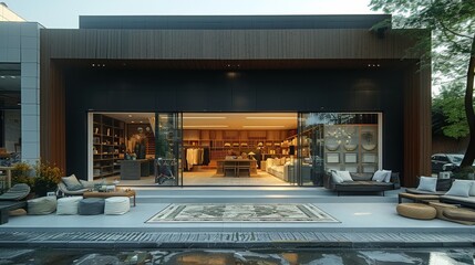 Poster - A furniture store front. Generative AI.