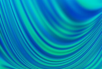 Poster - light blue vector pattern with bent ribbons.