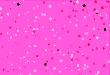 Poster - Light Pink vector cover in polygonal style with circles.