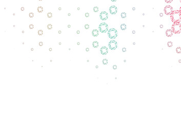 Fototapete - Light multicolor, rainbow vector layout with circle shapes.