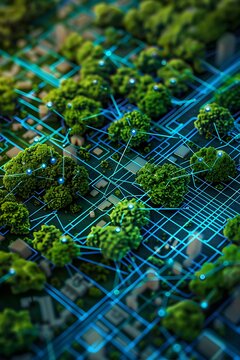 A network of urban green spaces