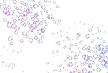 Poster - Light Blue, Red vector template with circles.