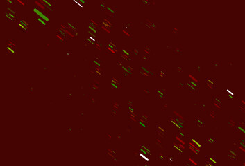 Poster - light green, red vector layout with flat lines.
