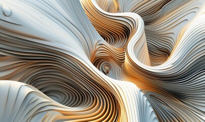 3d render of abstract wavy pattern