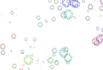 Poster - Light Multicolor, Rainbow vector backdrop with dots.
