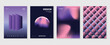 © TWINS DESIGN STUDIO - Abstract gradient poster background vector set. Minimalist style cover template with vibrant perspective 3d geometric prism shapes collection. Ideal design for social media, cover, banner, flyer.