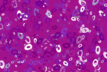 Poster - Light Purple vector pattern with spheres.