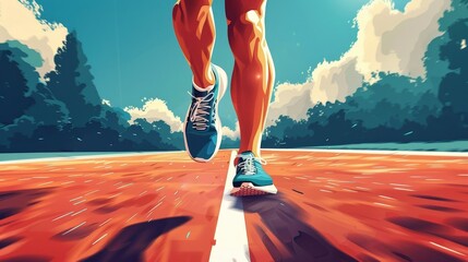 Inspiring Illustrations of Athletic Pursuits