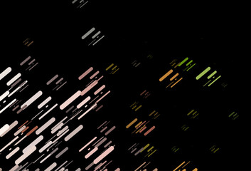 Poster - dark green, red vector pattern with narrow lines.