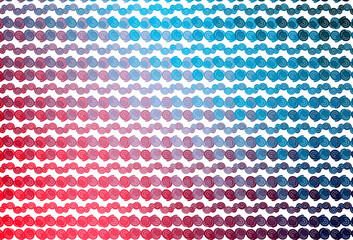 Sticker - Light Blue, Red vector pattern with bubble shapes.