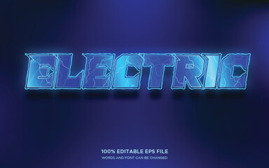 Poster - electric 3d editable text style effect