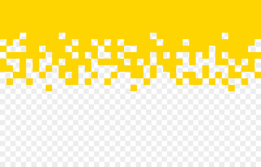 Wall Mural - Vector pixel background png. Yellow pixel banner png. Banner for design.