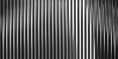 Wall Mural - 3d transparent ribbed glass background with refraction effect. reeded glass with black and white gra