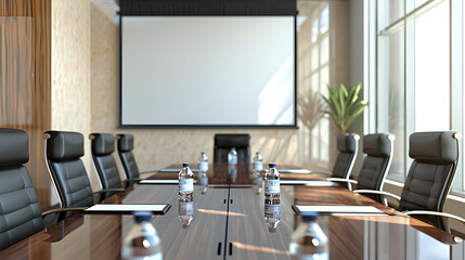 Wall Mural - conference room with chairs and table