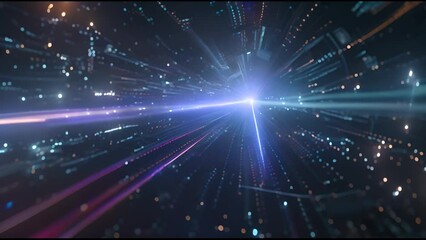 Aufkleber - Digital Fly-In HUD Object Cyber Space Data Information For Screensaver Background. Zooming Element Digital Technology Motion.