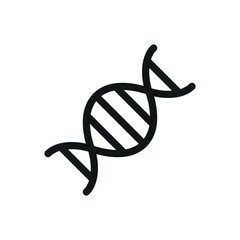 Wall Mural - Heredity gene isolated icon, DNA spiral vector symbol with editable stroke